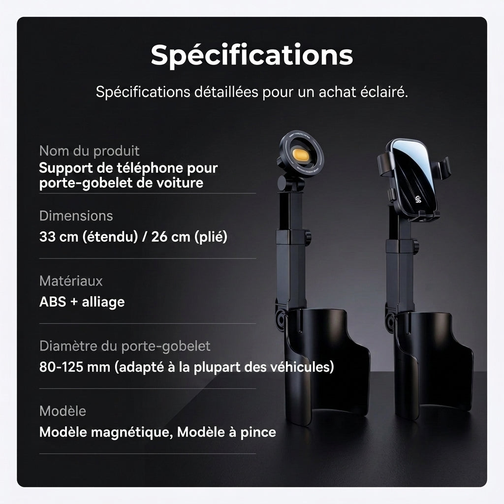 -50 % · OFFRE LIMITÉE · RideDock™ · Support pour téléphone et porte-gobelet