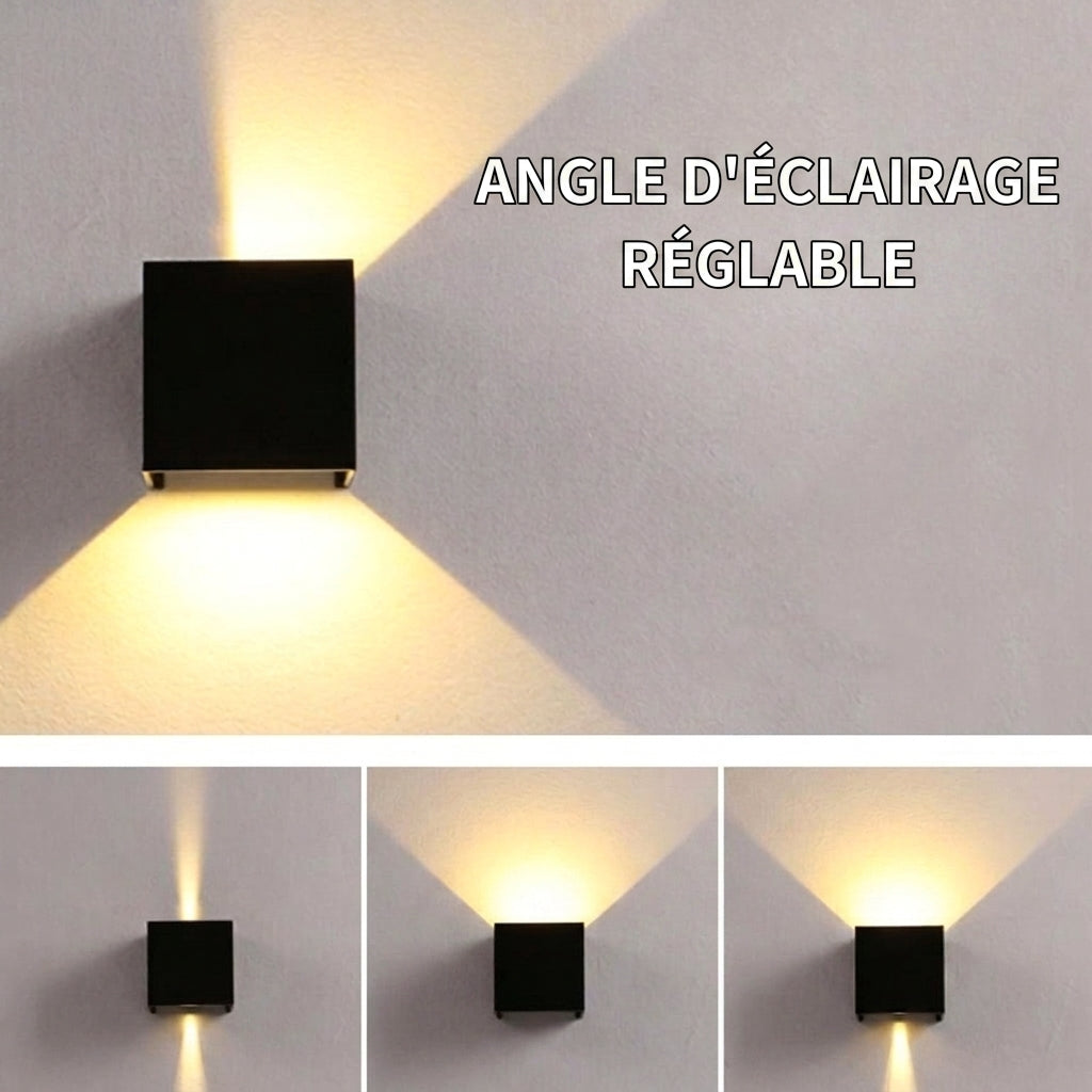 -50 % · OFFRE LIMITÉE · LuminaCube™ · L'applique murale sans fil au design luxueux !
