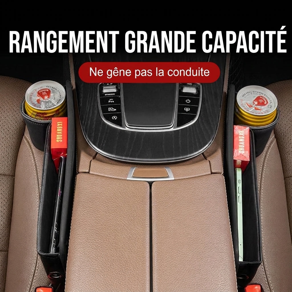 -50 % · OFFRE LIMITÉE · CarMate™ · Boîte de rangement pour siège de voiture