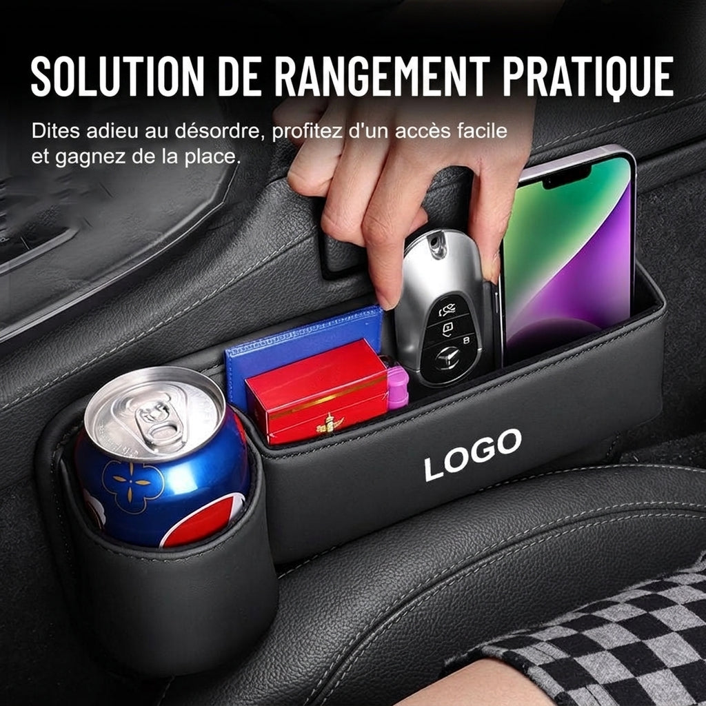 -50 % · OFFRE LIMITÉE · CarMate™ · Boîte de rangement pour siège de voiture