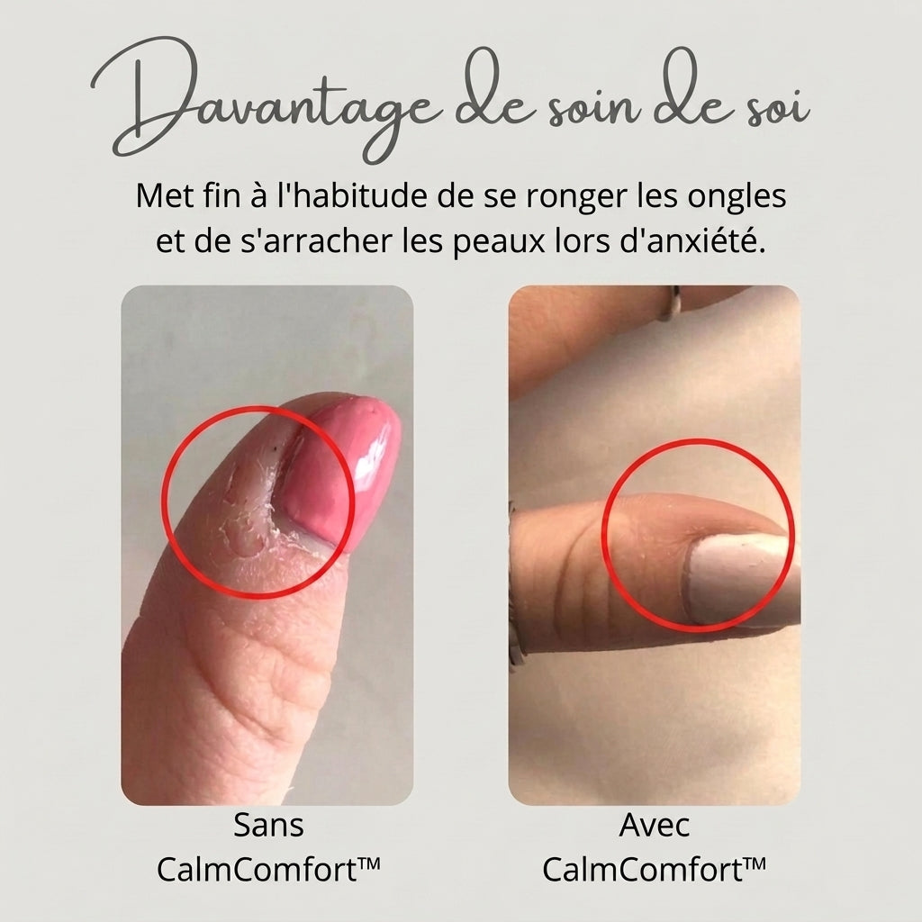 1+1 OFFERT · AUJOURD'HUI · CalmComfort™ · Bague anti-stress réglable
