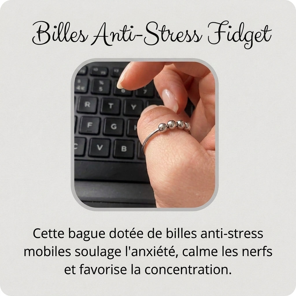 1+1 OFFERT · AUJOURD'HUI · CalmComfort™ · Bague anti-stress réglable