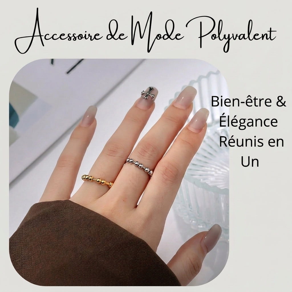 1+1 OFFERT · AUJOURD'HUI · CalmComfort™ · Bague anti-stress réglable