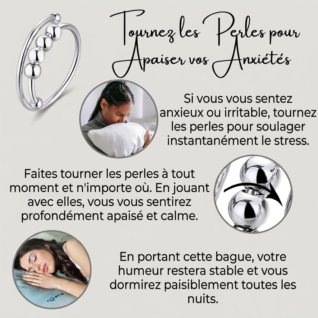 1+1 OFFERT · AUJOURD'HUI · CalmComfort™ · Bague anti-stress réglable