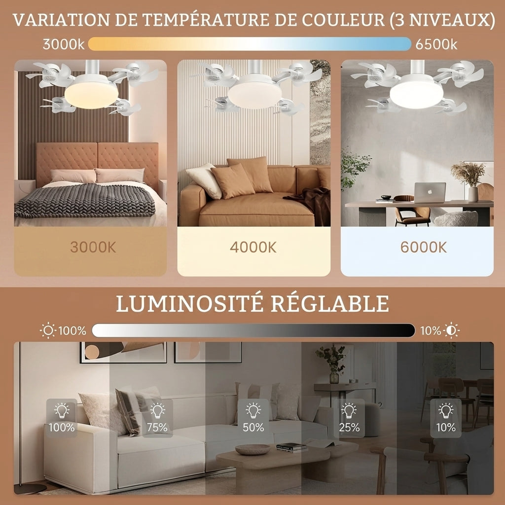 -50 % · OFFRE LIMITÉE · HoverGlow™ · Vous garde au frais et éclaire votre pièce !