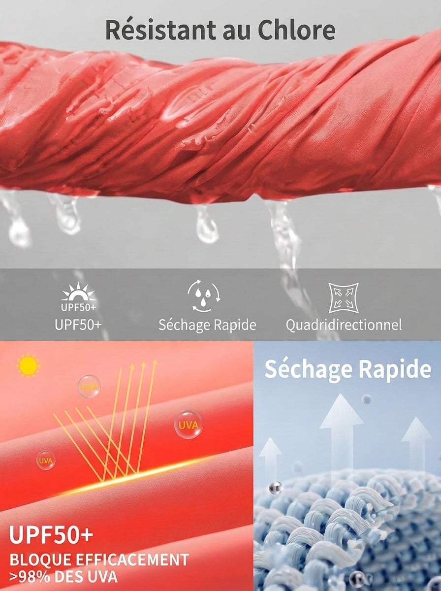 -50 % · OFFRE LIMITÉE · AquaShorts™ · Short à séchage rapide.