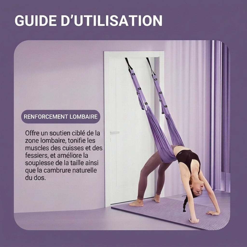 -50 % · OFFRE LIMITÉE · AeroStretch™ · Corde de yoga aérien