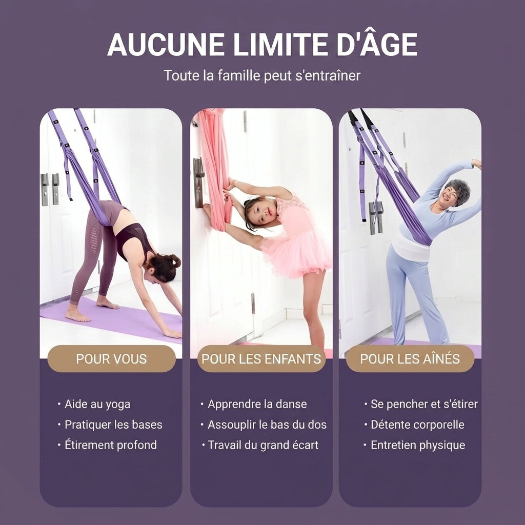 -50 % · OFFRE LIMITÉE · AeroStretch™ · Corde de yoga aérien
