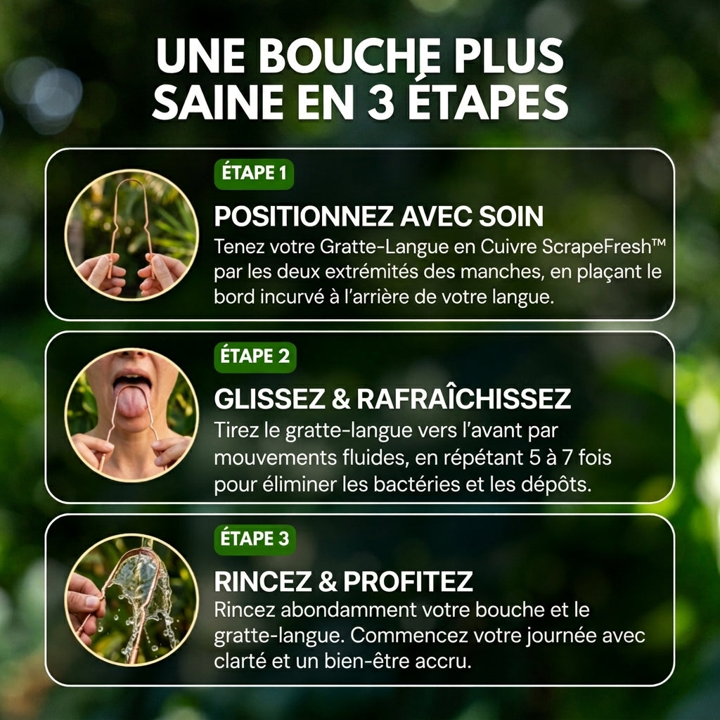 -50 % · OFFRE LIMITÉE · ScrapeFresh™ · Gratte-langue