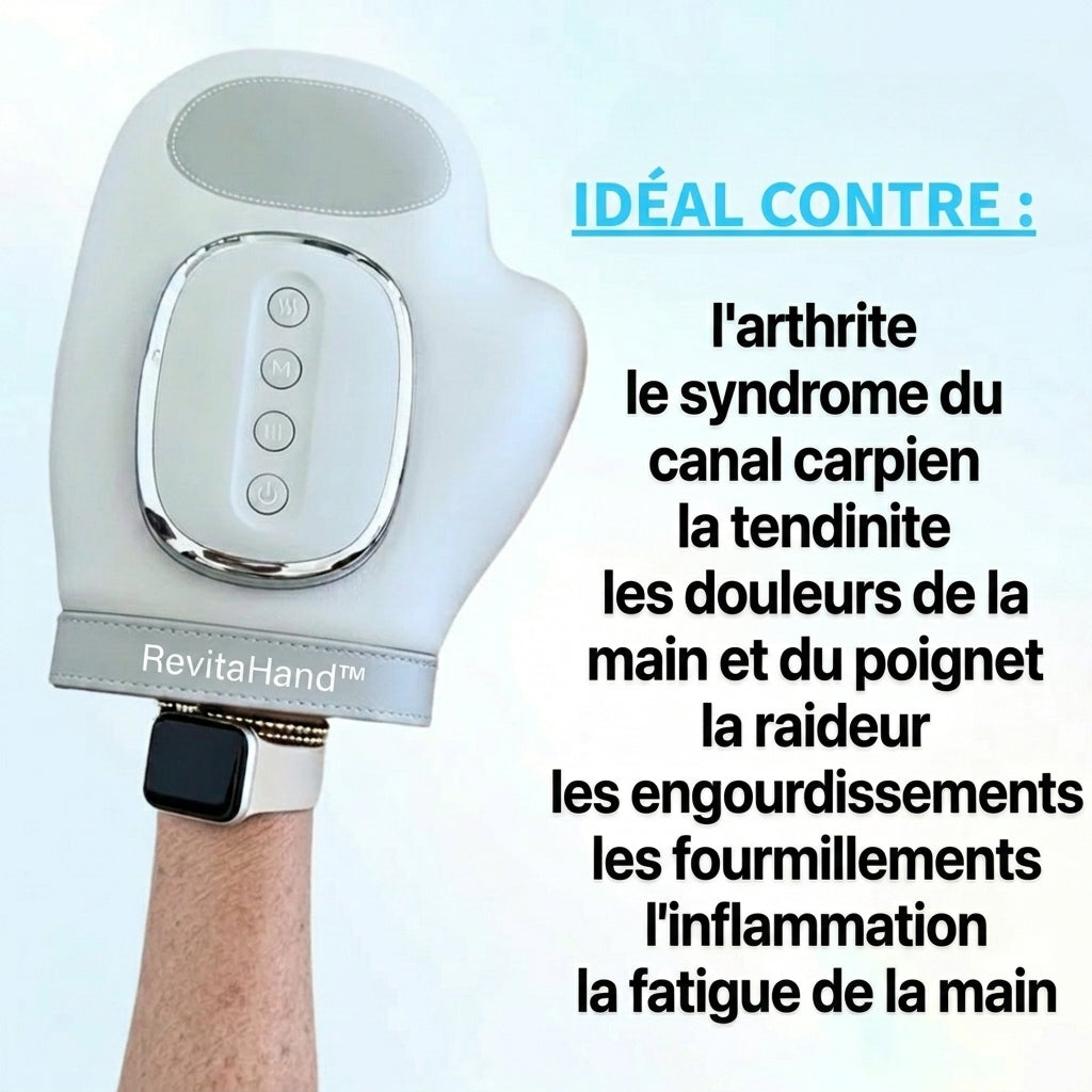 -50 % · OFFRE LIMITÉE · RevitaHand™ · Masseur de mains