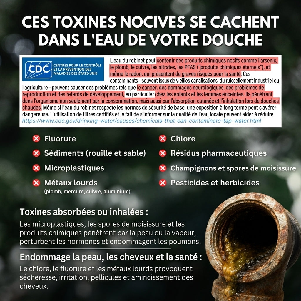 -50 % · OFFRE LIMITÉE · HydraPure™ · Pommeau de douche filtrant