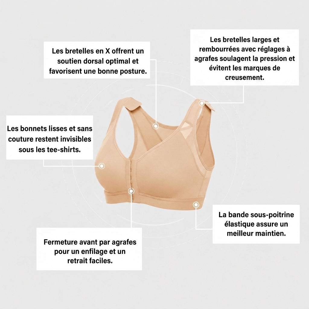 1+2 OFFERT · AUJOURD'HUI · PostureBra™ · Une meilleure posture, sans mal de dos !