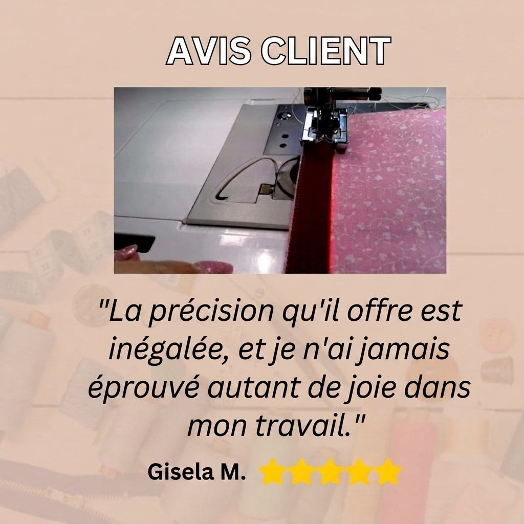 -50 % · OFFRE LIMITÉE · QuiltPerfect™ · Guide de couture laser