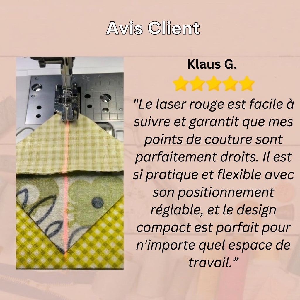 -50 % · OFFRE LIMITÉE · QuiltPerfect™ · Guide de couture laser
