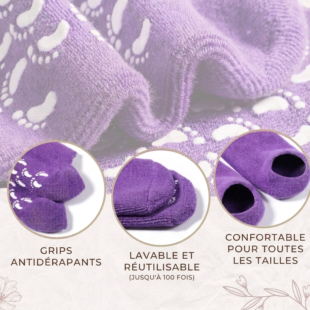 -50 % · OFFRE LIMITÉE · PurePamper™ ·  Chaussettes hydratantes en gel