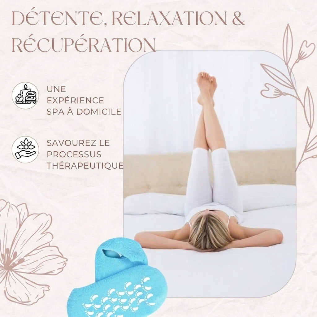 -50 % · OFFRE LIMITÉE · PurePamper™ ·  Chaussettes hydratantes en gel
