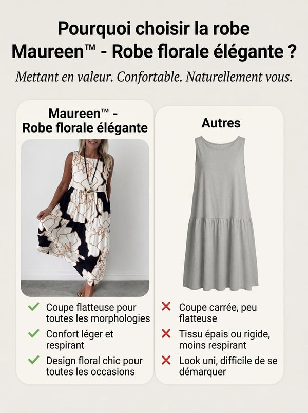 -60 % · OFFRE LIMITÉE · Maureen™ · Robe fleurie élégante
