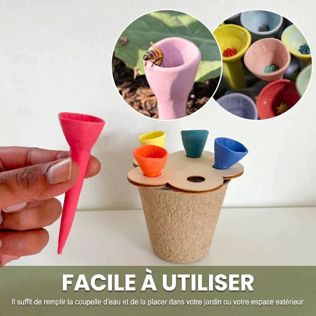 -50 % · OFFRE LIMITÉE · BeeQuench™ · Lot de 5 coupelles d'abreuvement pour abeilles