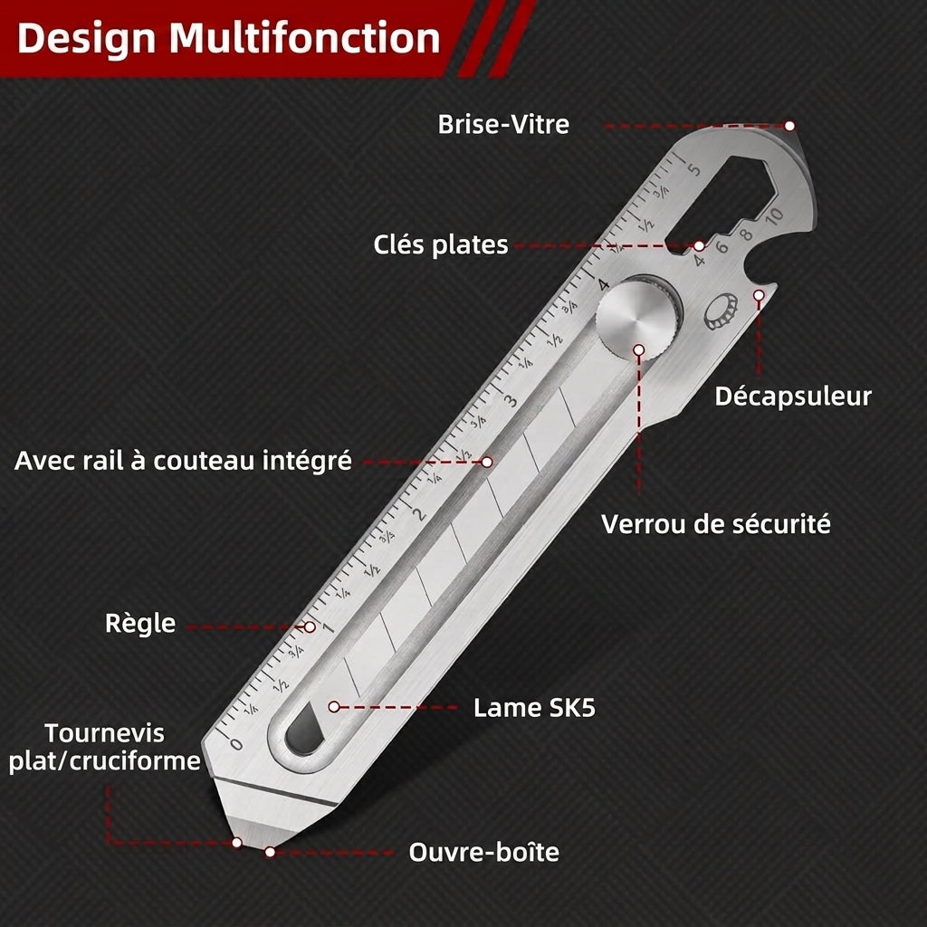 1+1 OFFERT · AUJOURD'HUI · ToolTitan™ · Le couteau de poche tout-en-un pour toutes v