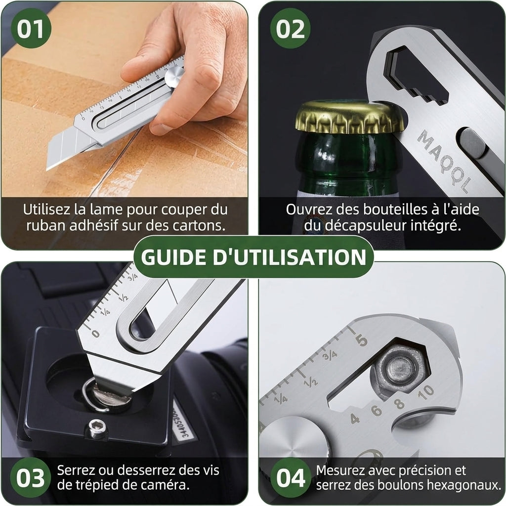 1+1 OFFERT · AUJOURD'HUI · ToolTitan™ · Le couteau de poche tout-en-un pour toutes v