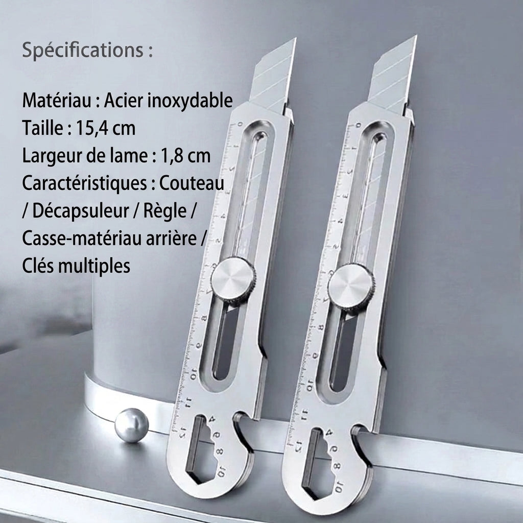 1+1 OFFERT · AUJOURD'HUI · ToolTitan™ · Le couteau de poche tout-en-un pour toutes v