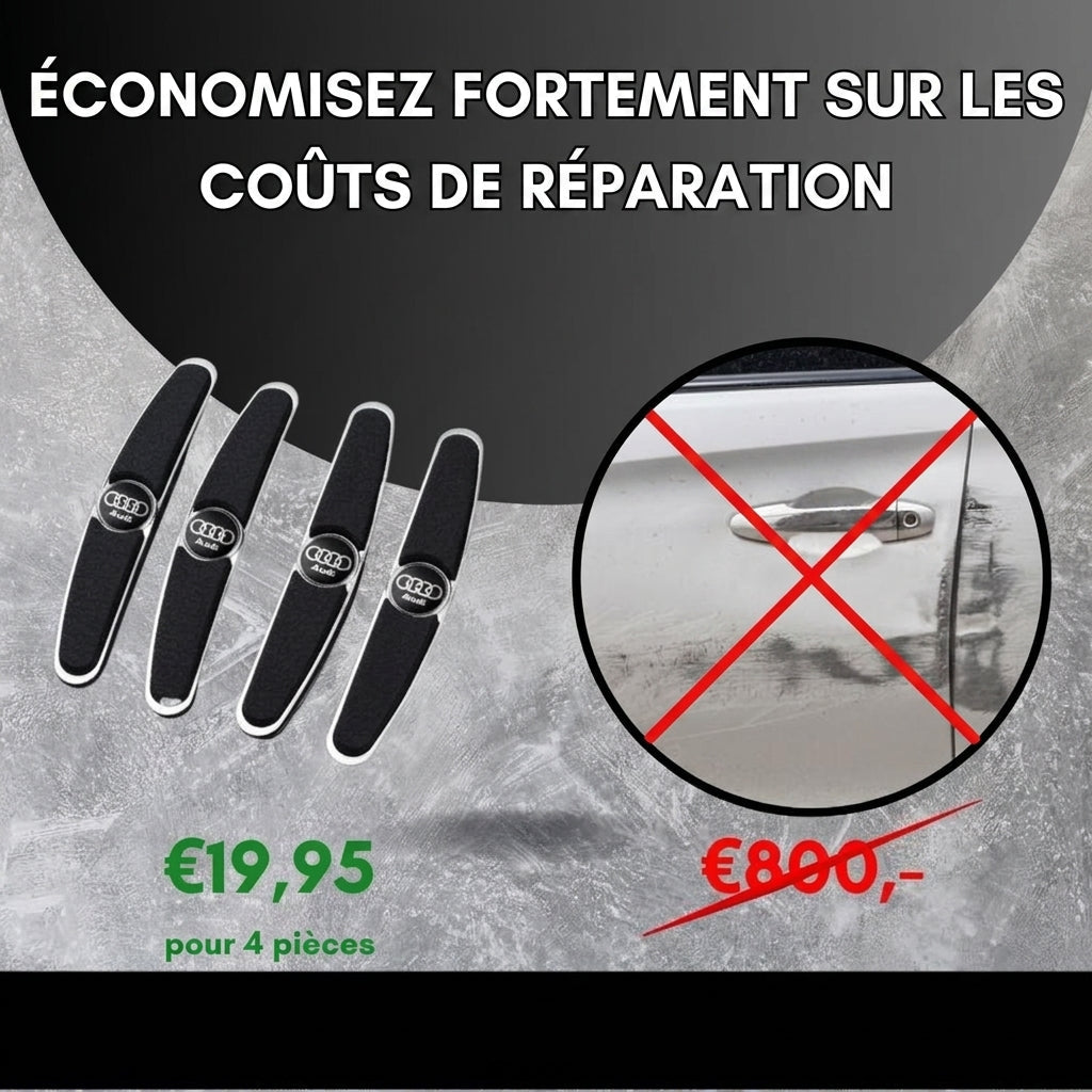 2+2 OFFERT · AUJOURD'HUI · DentDefender™ · Stoppe les coups de portière, avec le logo de votre voiture !