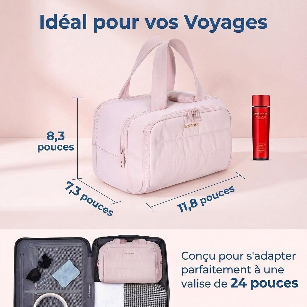 -50 % · OFFRE LIMITÉE · PuffPack™ · Vos articles de toilette toujours à portée de main !