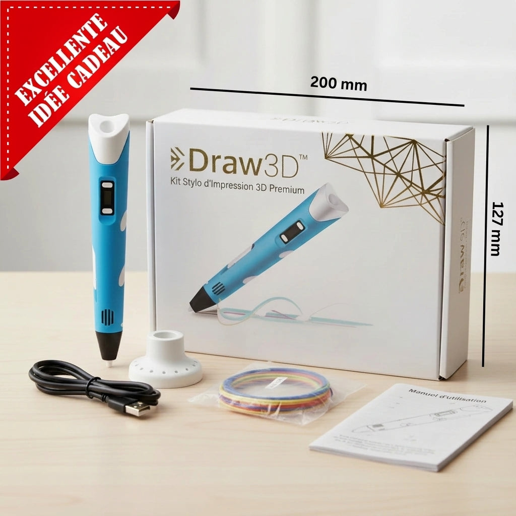 -50 % · OFFRE LIMITÉE · Draw3D™ · Stylo d'impression 3D