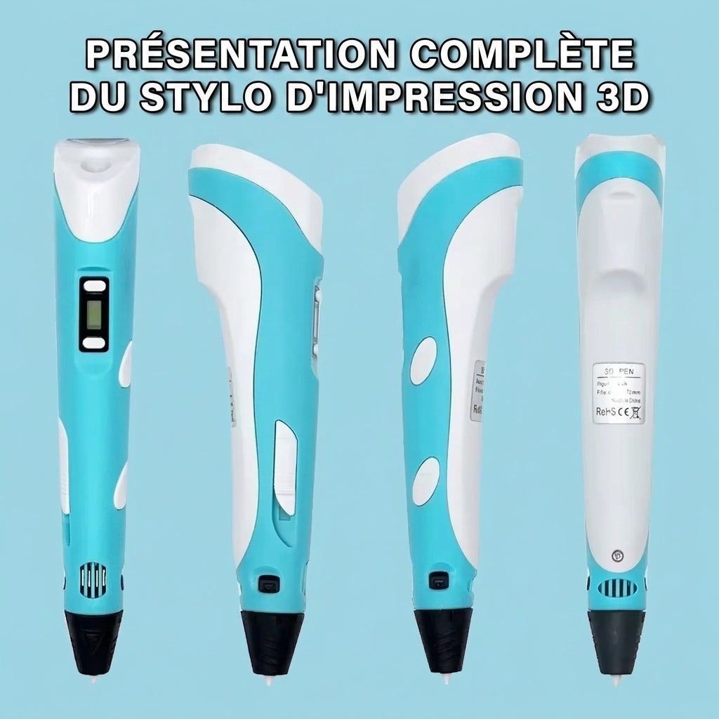 -50 % · OFFRE LIMITÉE · Draw3D™ · Stylo d'impression 3D