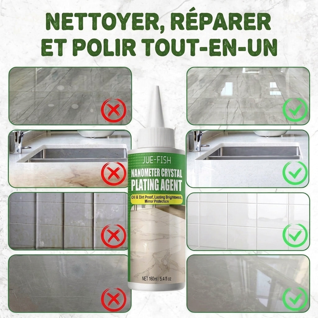 1+1 OFFERT · AUJOURD'HUI · SurfaceShine™ · Fini les surfaces en pierre ternes et usées !