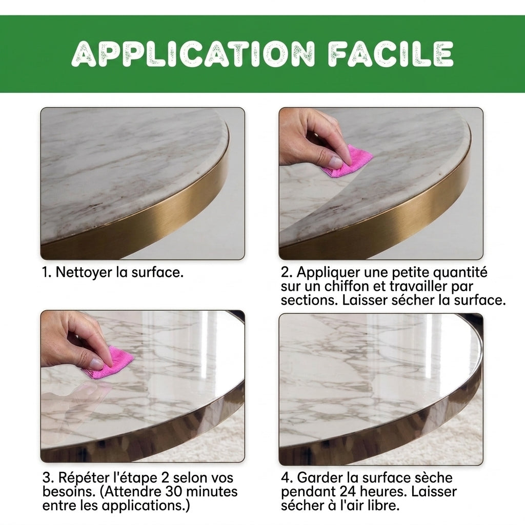 1+1 OFFERT · AUJOURD'HUI · SurfaceShine™ · Fini les surfaces en pierre ternes et usées !