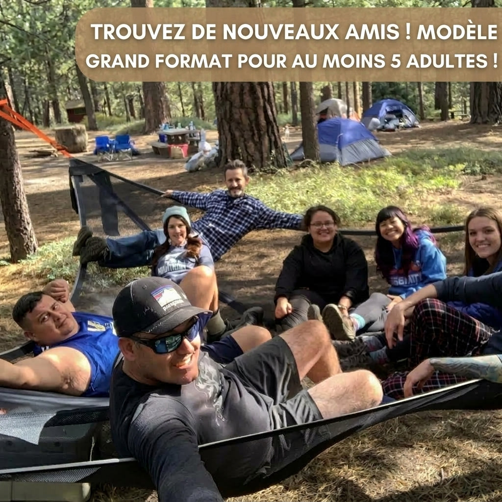 -50 % · OFFRE LIMITÉE · CozyCrew™ · Hamac pour plusieurs personnes