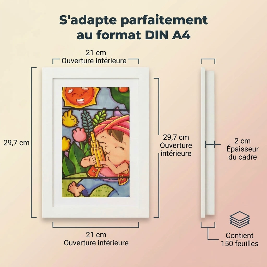 -50 % · OFFRE LIMITÉE · ArtVault™ · Cadre pour dessins d'enfants