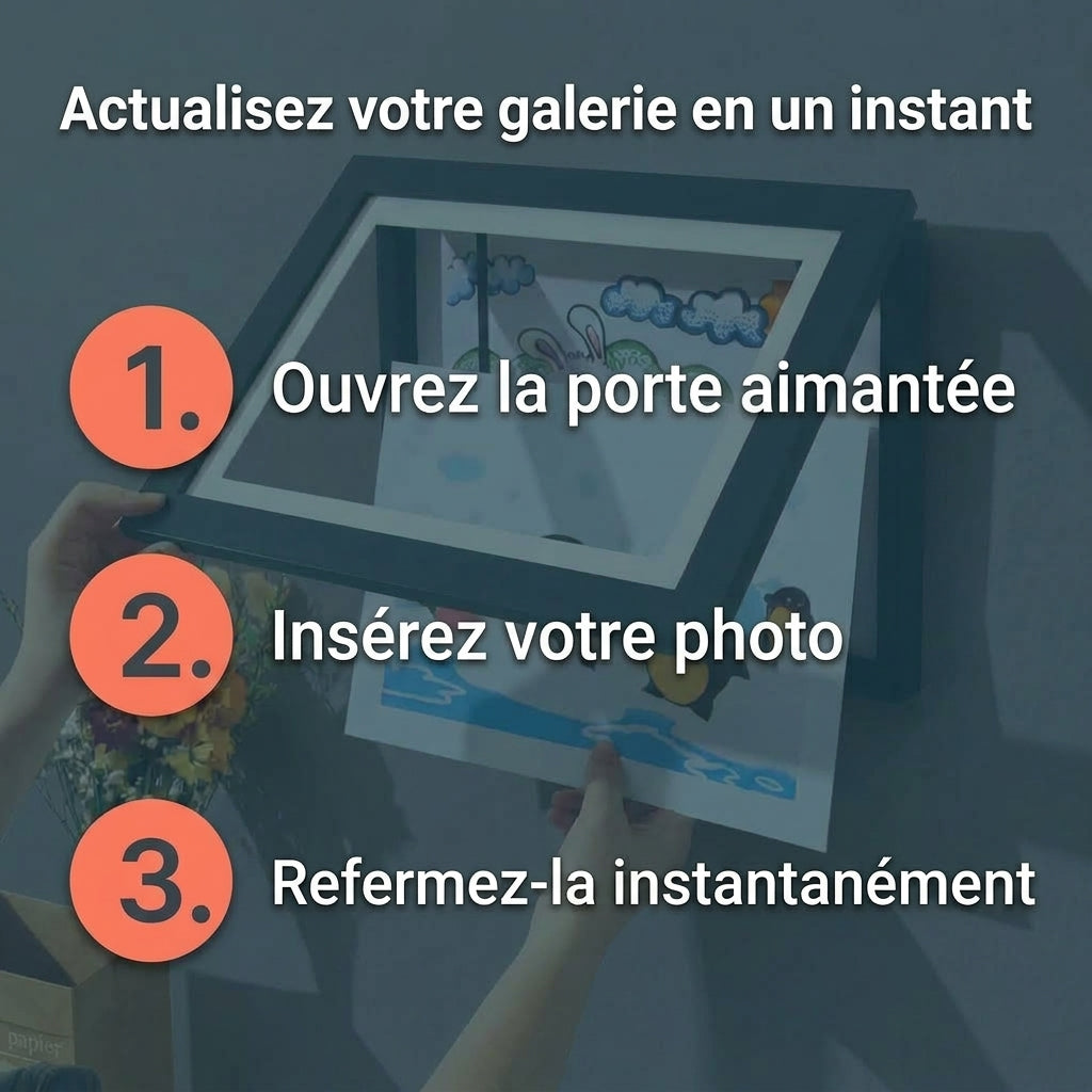 -50 % · OFFRE LIMITÉE · ArtVault™ · Cadre pour dessins d'enfants