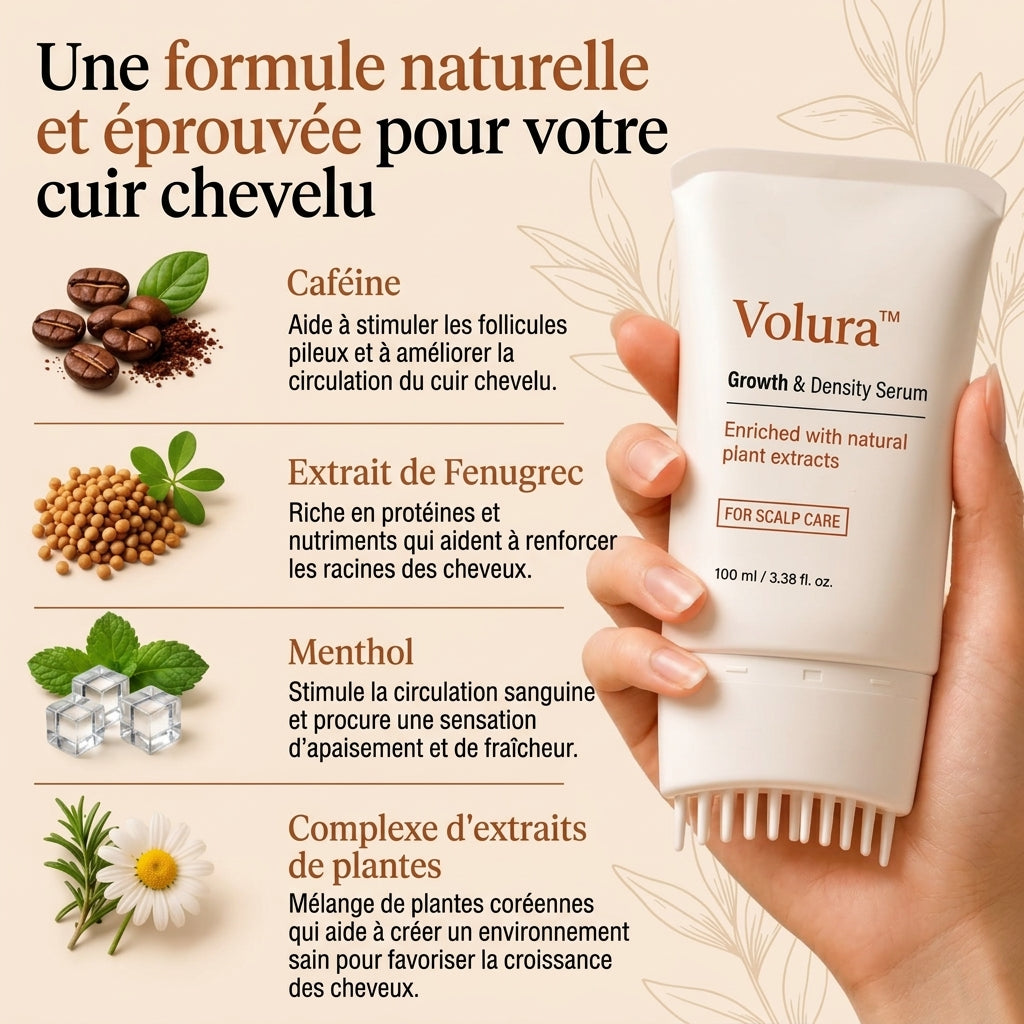 -50 % · OFFRE LIMITÉE · Volura™ · Sérum capillaire