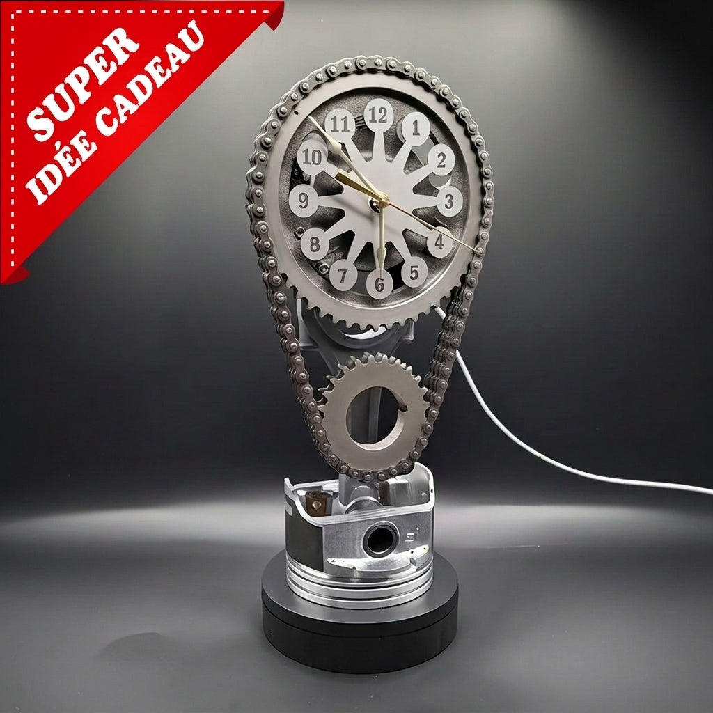 -50 % · OFFRE LIMITÉE · TimeForge™ · Horloge à engrenages métalliques rotatifs