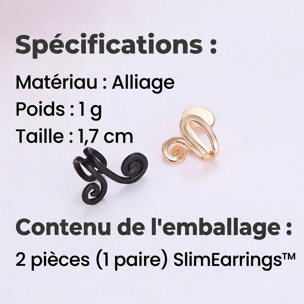 -50 % · OFFRE LIMITÉE · SlimEarrings™ · Boucles d'oreilles minceur par acupression
