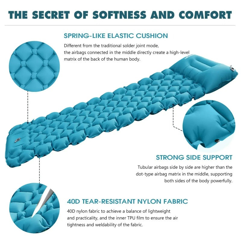 50% DE RABAIS TEMPORAIRE | EasyBed™ | Matelas de couchage gonflable ultraléger