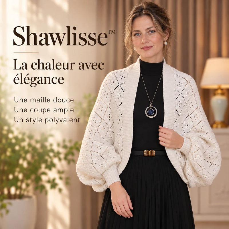 -50 % · OFFRE LIMITÉE · Shawlisse™ · Gilet châle 3-en-1