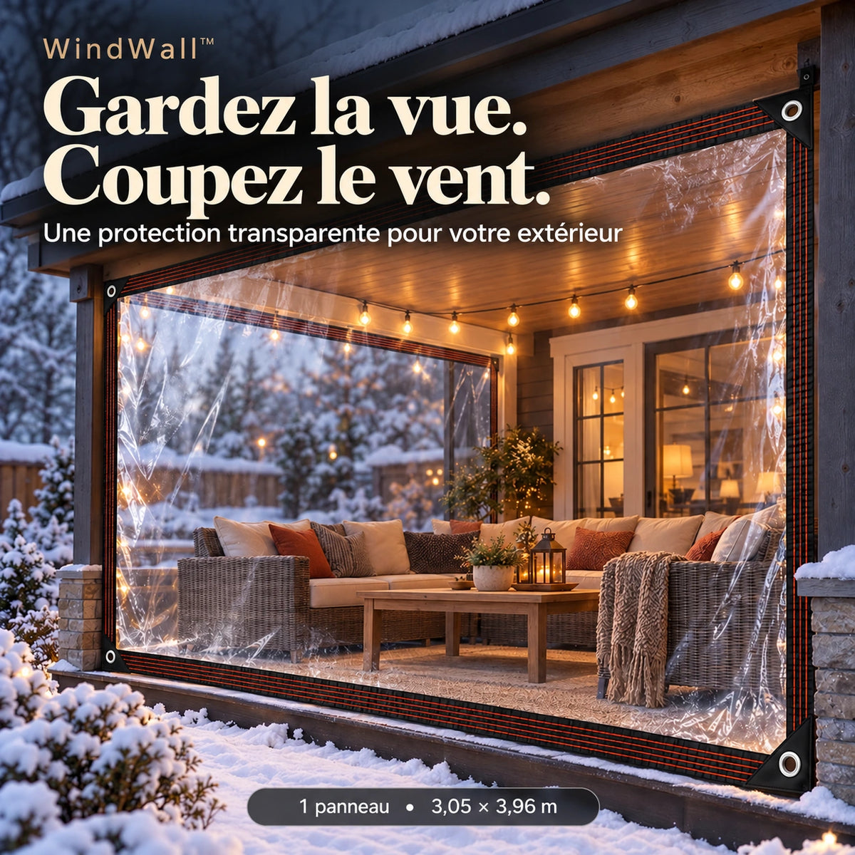 Photographie produit windwall en français