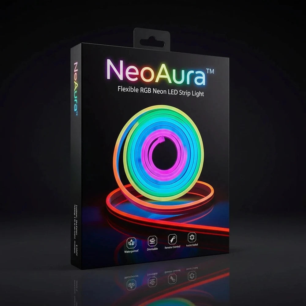 -50 % · OFFRE LIMITÉE · NeoAura™ · Bandes LED néon