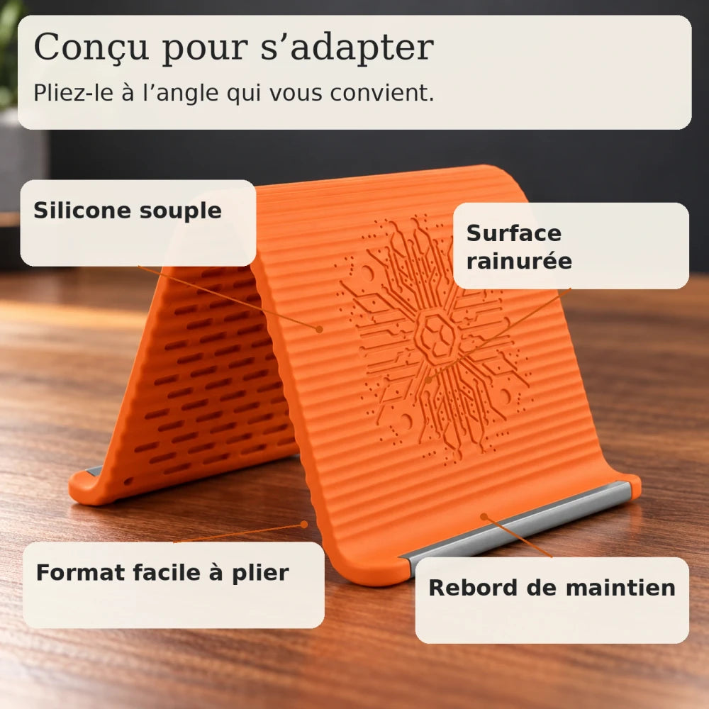 1+1 OFFERT · AUJOURD'HUI · OmniStand™ · Support pliable en silicone