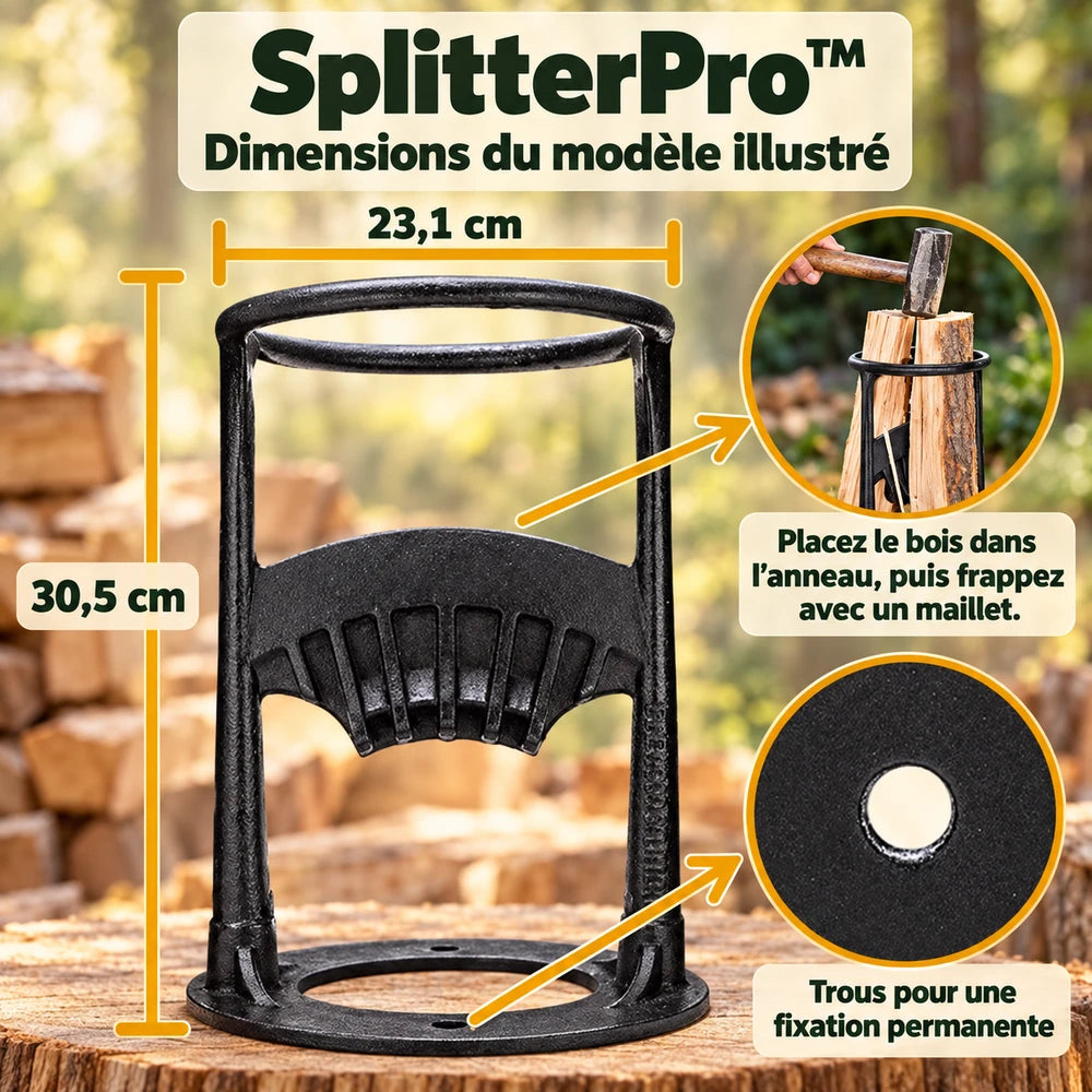 -50 % · OFFRE LIMITÉE · SplitterPro™ · Fendeur de bois de chauffage