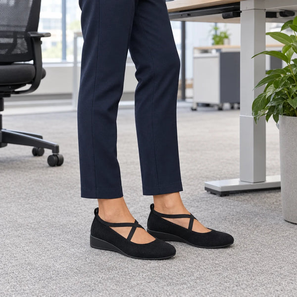 Ballerines Avela noires au bureau