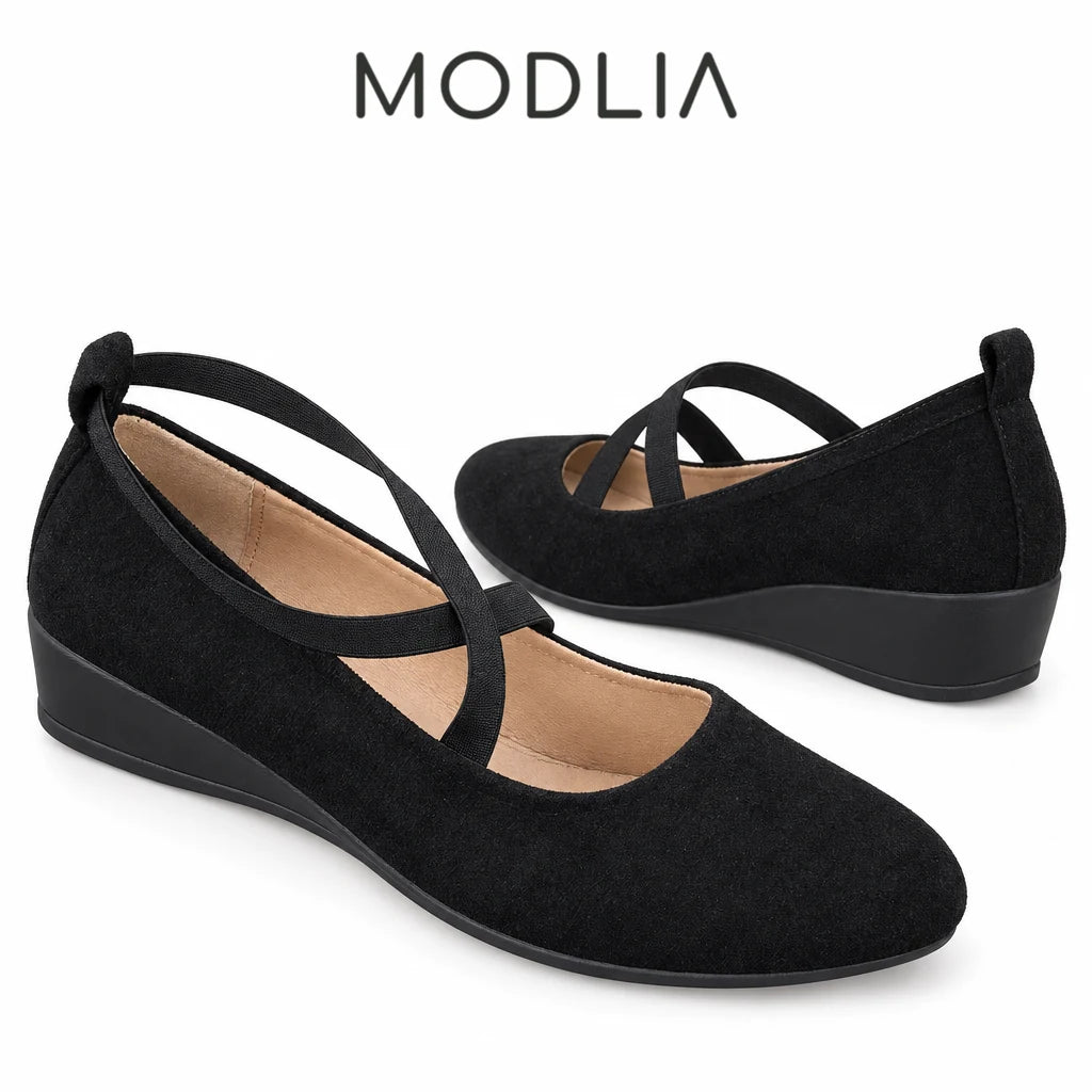 Ballerines Avela noires, photo catalogue MODLIA