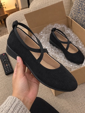 Photo cliente : déballage des ballerines Avela noires