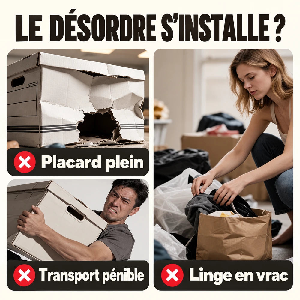 1+1 OFFERT · AUJOURD'HUI · StoreNest™ · Grand sac de rangement
