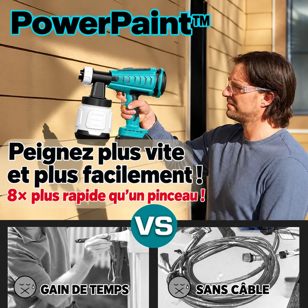 -50 % · OFFRE LIMITÉE · PowerPaint™ · Peignez plus vite et plus facilement !