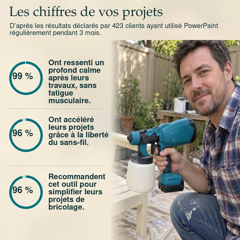-50 % · OFFRE LIMITÉE · PowerPaint™ · Peignez plus vite et plus facilement !