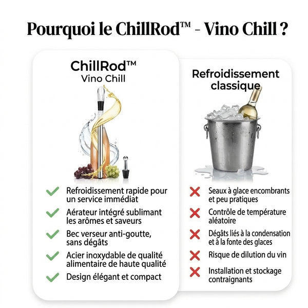 50 % DE REMISE TEMPORAIRE  ChillRod™ - Vino Chill